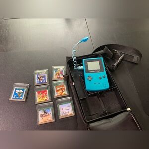 Nintendo Gameboy Color w/ light case and games